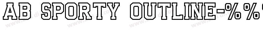 AB Sporty Outline字体转换